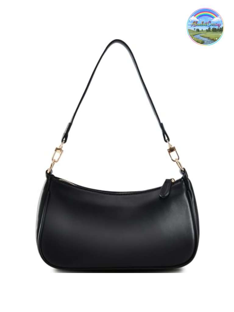 Vegan Leather Crescent Hobo Crossbody Purse Shoulder Bag